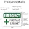 Signmission First Aid Cabinet With Symbol, 10 in W x Rectangle, Vinyl Decal OS-2PACK-EM-D-710-L-10368 - alternate 4